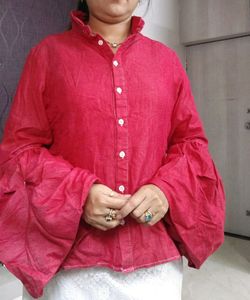 Shirt With Half Baloon Sleeves