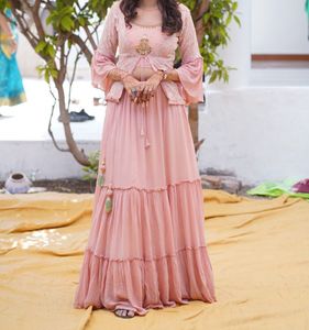 Pink Lehenga Choli with Jacket