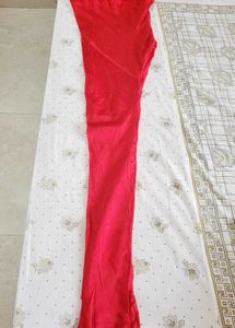 Beautiful 3 Piece Red Net dress With Pant &amp;duppta