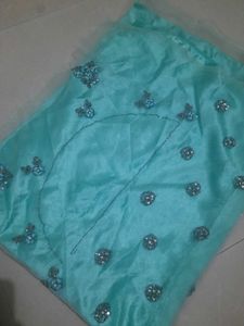 Blue Embroidered Lehenga