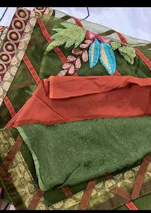 Pure Georgette + Net Saree