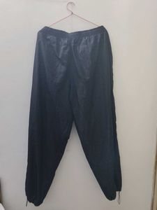 Black parachute pants