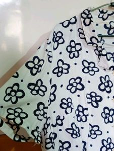 White Floral Shirt
