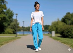 Turquoise Casual Pants