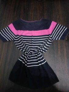 Y2k Half Sleeved Wide Neck Top