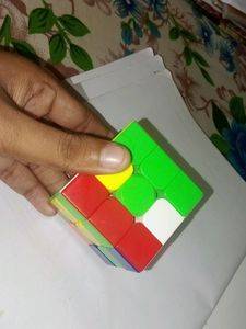 A Puzzle Cube With Metal Body