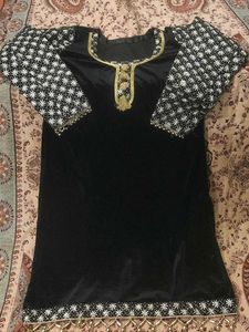 ✅Black Butique Style Velvet Kurta