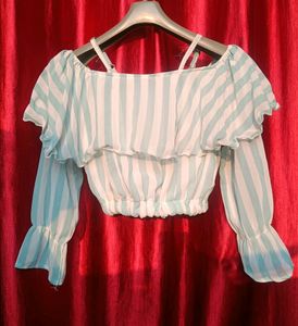 Striped Ruffle Maxi Dress