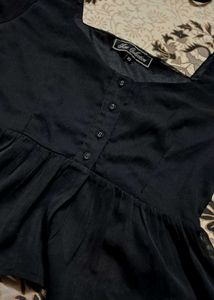 Chic Black Sheer Top