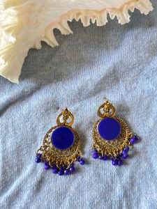 Blue Beaded Necklace &amp; Earring Set