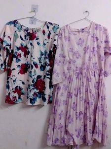 Floral Top & Dress Set,Used,Slightly