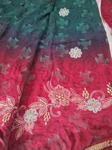 Beautiful Saari Thread Work