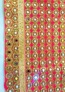 Gorgeous Mirror Work Saree with Blouse
