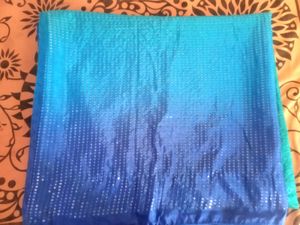 Doule Shaded Sequin Saree Without Blouse