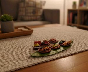 Miniature Indian  6Thali Set