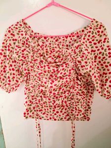 Floral Cinched Crop Top