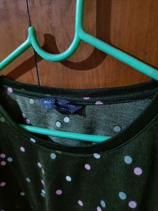 Polka Green Top