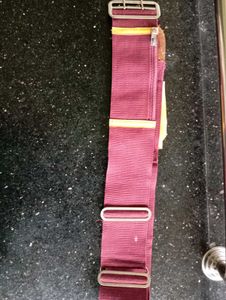 Vintage Burgundy Belt
