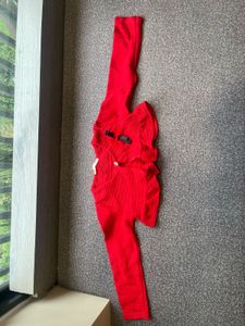 Cute Dress with Red Jacket