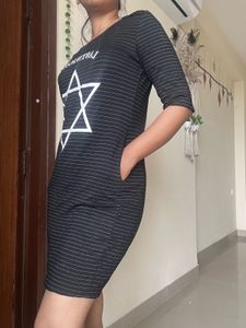 Striped Star Mini Dress