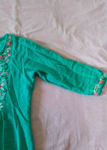 Green Embroidered Dress