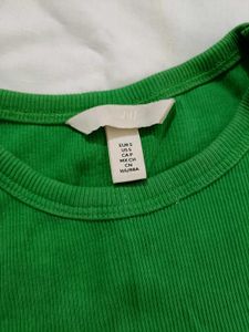 Green Crop Tank Top