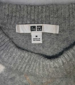 Argyle Pattern Cropped Sweater