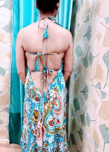 Boho Chic Halter Maxi Dress