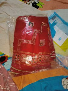 New Georgette Zari Work Saree With Blouse Piece