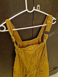 Mustard Corduroy Overall Dress
