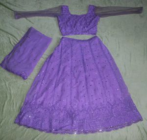 Purple Lehenga Choli Set