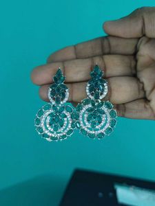 Peacock Green  Neckset Earrings And Mangtikka