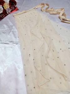 Beige Embellished Beach Wear Wrap Around Skirt 🤍