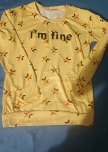 Yellow full Sleev tshirt Top