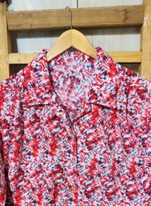 Red Printed Shirt Size-46-48