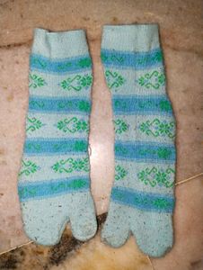 Used Sky Blue Socks Pair