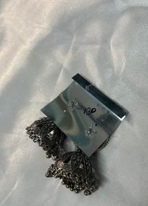 lightweight oxidized Jhumka Earrings