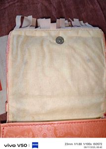 Peach Fringed Crossbody Bag
