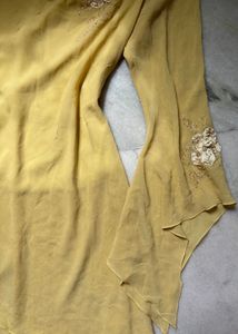 Rare Find Yellow Floral Embellished Kurti