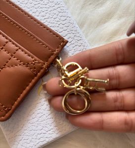 Dior Caro Freesia card holder with Charms