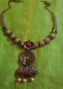 Oxidized Silver Necklace