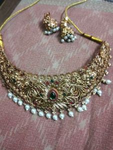 Gold Plated Pearl Necklace