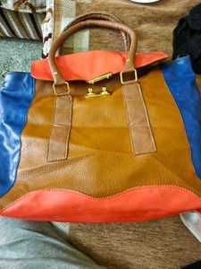 Colorblock Tote Bag