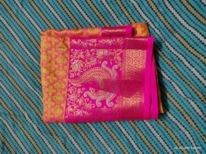 Elegant Pink &amp; Gold Blouse Material