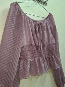 Chic Lavender Crop Top