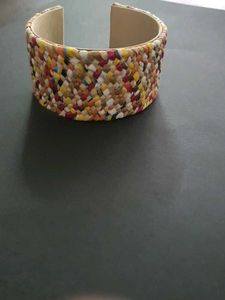 Multicoloured Raffia Braclat