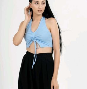 Blue Halter Top