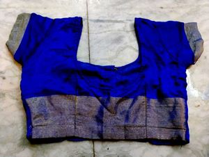 Poly Silk Blue Colour Blouse