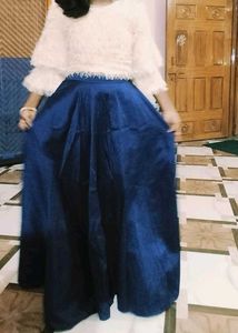Ethnic Skirt With A Navy Blue Colour