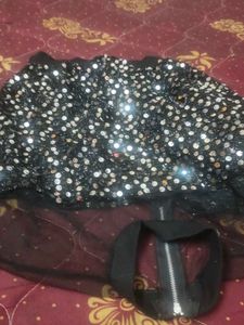 Sparkly Black Mini Skirt